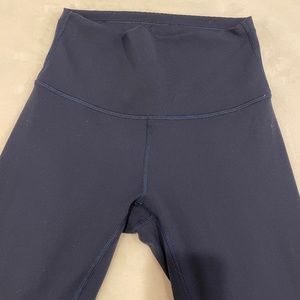 Lululemon Leggings Wunder Train High Rise 28" Navy Blue